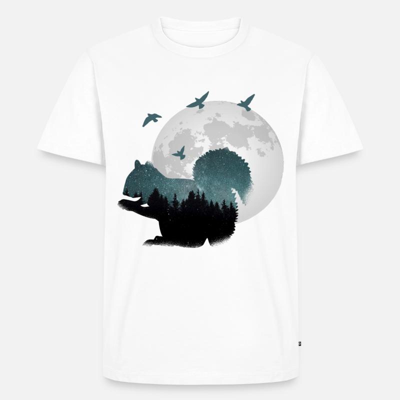 Eichhörnchen mit Sternen - Männer Premium Bio T-Shirt - undefined