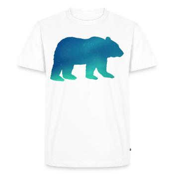 Bear Silhouette - Men's Premium Organic T-Shirt - white - Front - Nico (187cm)