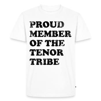 Proud Member of the Tenor Tribe - black - Men's Premium Organic T-Shirt - white - Front - Nico (187cm)