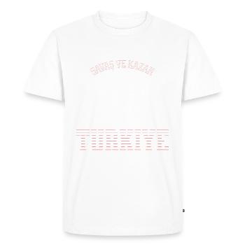 Türkiye Turquie Jersey Fan EM World Cup Sports Jersey - T-shirt Premium bio Homme - blanc - Devant - Nico (187cm)