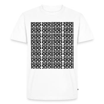 Logo unique - T-shirt Premium bio Homme - blanc - Devant - Nico (187cm)