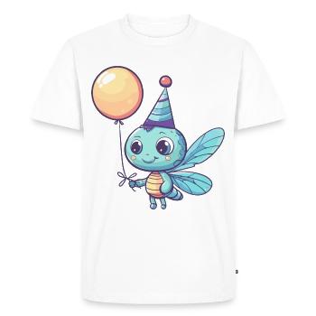 Dragonfly Birthday Baby - Men's Premium Organic T-Shirt - white - Front - Nico (187cm)