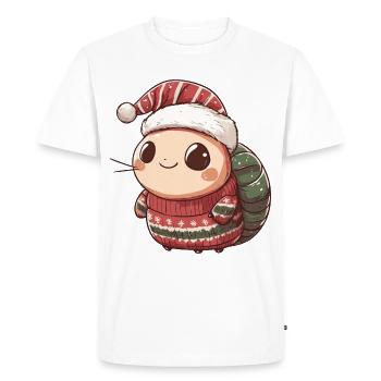 Noël de l’escargot - T-shirt Premium bio Homme - blanc - Devant - Nico (187cm)