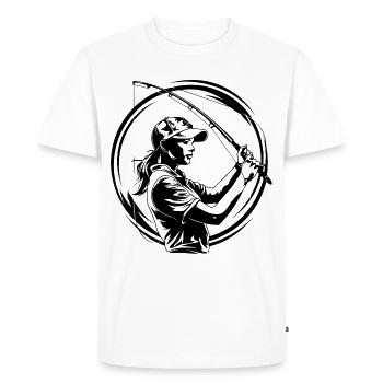 Pêche sportive Pêcheur - T-shirt Premium bio Homme - blanc - Devant - Nico (187cm)