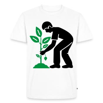 Tree Plants Garden Environment - Men's Premium Organic T-Shirt - white - Front - Nico (187cm)