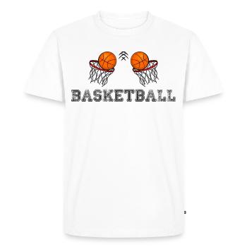 Basketball Temps Libre Cadeau Basketteur - T-shirt Premium bio Homme - blanc - Devant - Nico (187cm)