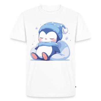 Pingouin Dormir Dormir Chemise Pyjama Animal Mignon - T-shirt Premium bio Homme - blanc - Devant - Nico (187cm)