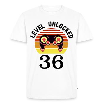 Level 36 unlocked 36 Birthday 36 years old - Men's Premium Organic T-Shirt - white - Front - Nico (187cm)
