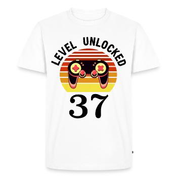 Level 37 unlocked 37 Birthday 37 years old - Men's Premium Organic T-Shirt - white - Front - Nico (187cm)