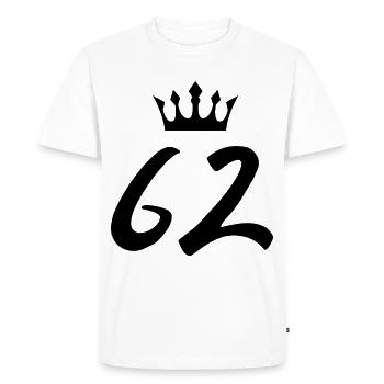 62 Couronne numérique - T-shirt Premium bio Homme - blanc - Devant - Nico (187cm)