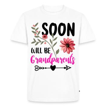Bientôt nous serons grand-mère et grand-père, nous serons grands-parents - T-shirt Premium bio Homme - blanc - Devant - Nico (187cm)