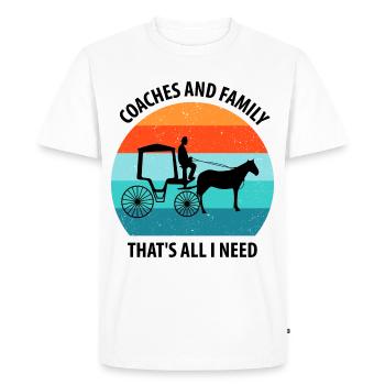 Coachman Carriage Horse-drawn carriage Carriage - Men's Premium Organic T-Shirt - white - Front - Nico (187cm)