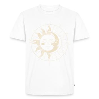 Sun Meets Moon: Celestial Harmony - Men's Premium Organic T-Shirt - white - Front - Nico (187cm)