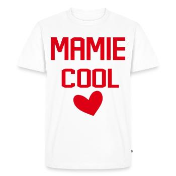 MAMIE COOL COEUR - T-shirt Premium bio Homme - blanc - Devant - Nico (187cm)