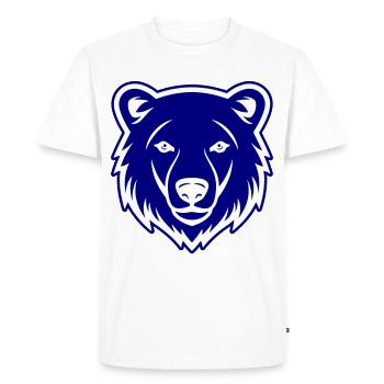 tête d’ours polaire ours polaire - T-shirt Premium bio Homme - blanc - Devant - Nico (187cm)