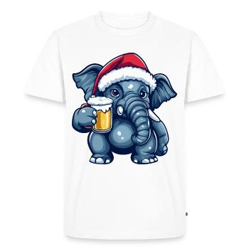Mammut Beer Xmas Christmas - Men's Premium Organic T-Shirt - white - Front - Nico (187cm)