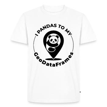 GeoDataFrames Pandas GIS Programmation Python - T-shirt Premium bio Homme - blanc - Devant - Nico (187cm)