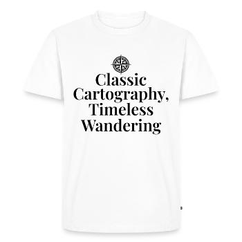 Classic Cartography Timeless Wandering Compass - Men's Premium Organic T-Shirt - white - Front - Nico (187cm)