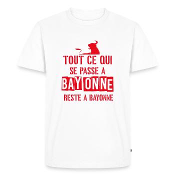 Feria de Bayonne - T-shirt Premium bio Homme - blanc - Devant - Nico (187cm)
