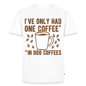 Café Disant Chien Cafés Cafés Amateurs de café - T-shirt Premium bio Homme - blanc - Devant - Nico (187cm)
