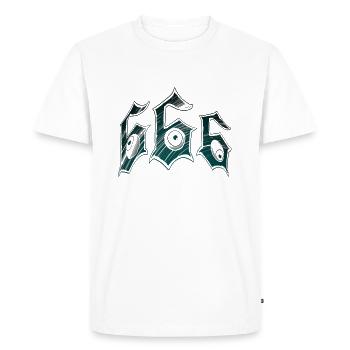 666 dark sketch art - T-shirt Premium bio Homme - blanc - Devant - Nico (187cm)