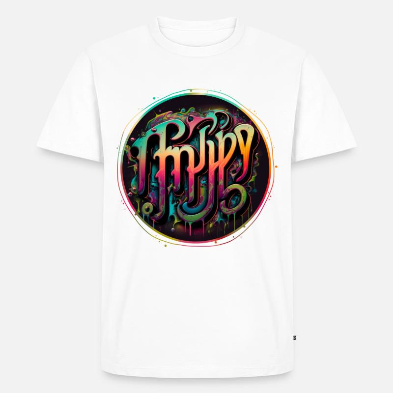 "Trippy" Graffiti Theme 2 - Männer Premium Bio T-Shirt - Weiß