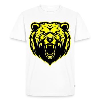 Grizzly Bear Head - Men's Premium Organic T-Shirt - white - Front - Nico (187cm)