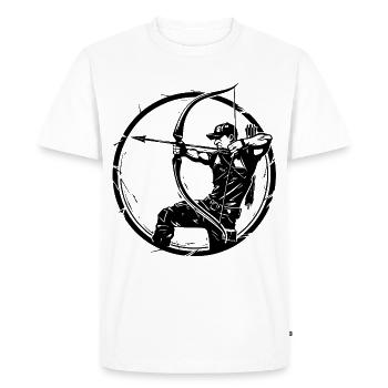 Archery Sports - Men's Premium Organic T-Shirt - white - Front - Nico (187cm)