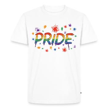 PRIDE – Live your colors! 🌈🔥 - Men's Premium Organic T-Shirt - white - Front - Nico (187cm)