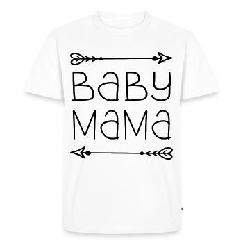 Baby mama - T-shirt Premium bio Homme - blanc - Devant - Nico (187cm)