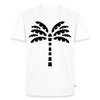 Symbole de palme - T-shirt Premium bio Homme - blanc - Devant - Nico (187cm)