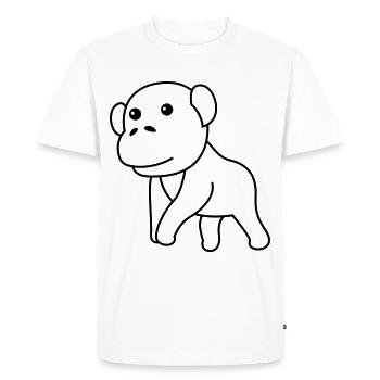 Gorilla Comic - T-shirt Premium bio Homme - blanc - Devant - Nico (187cm)