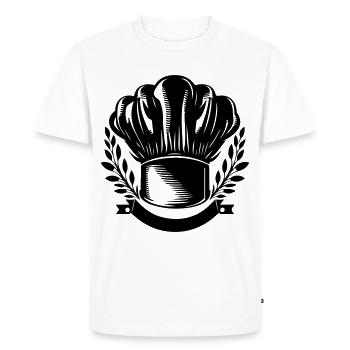 Chapeau de chef Symbole du chef - T-shirt Premium bio Homme - blanc - Devant - Nico (187cm)