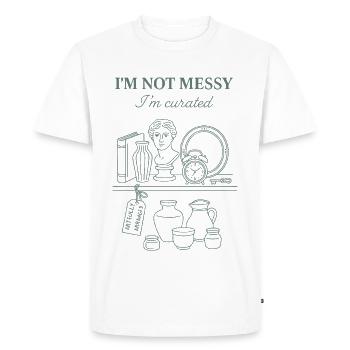 Je ne suis pas désordonné, je suis un collectionneur d’antiquités - T-shirt Premium bio Homme - blanc - Devant - Nico (187cm)