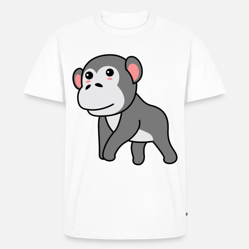 Gorilla Comic - Männer Premium Bio T-Shirt - Weiß