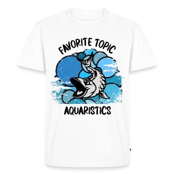Aquariophiles Poissons Poissons d’ornement Aquaristique - T-shirt Premium bio Homme - blanc - Devant - Nico (187cm)