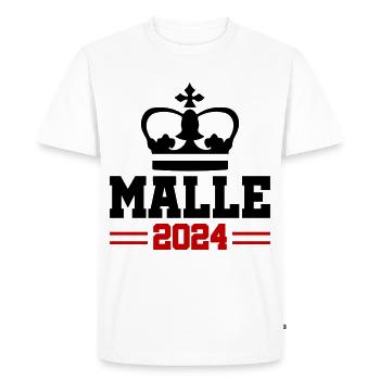 Malle 2024 Krone - T-shirt Premium bio Homme - blanc - Devant - Nico (187cm)