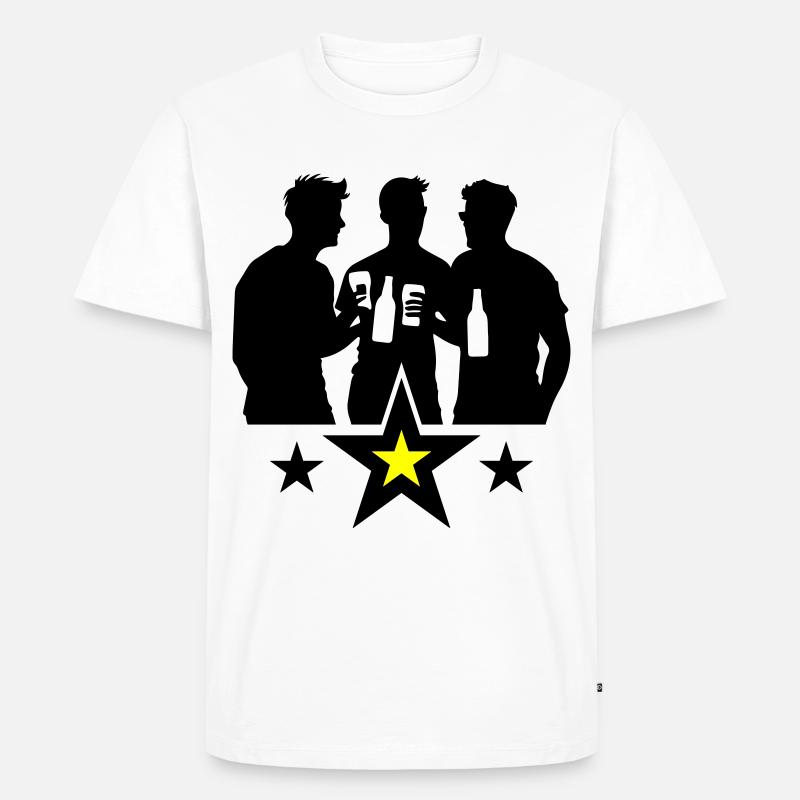Team Bier Mannschaft - Männer Premium Bio T-Shirt - Weiß