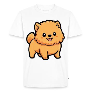 Chow Chow Dog Comic Cute - Men's Premium Organic T-Shirt - white - Front - Nico (187cm)