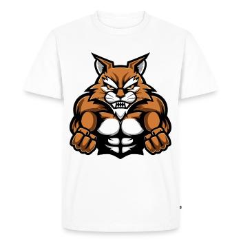 Entraînement des muscles du chat - T-shirt Premium bio Homme - blanc - Devant - Nico (187cm)