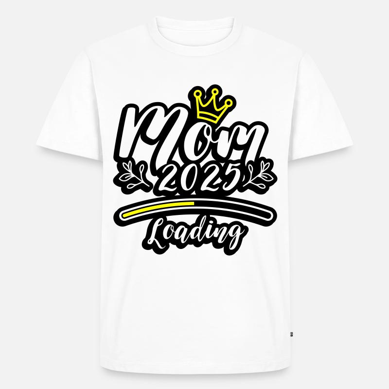 Mama 2025 Loading Mom - Männer Premium Bio T-Shirt - Weiß