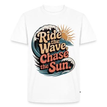 Summer Surfer Surfing Sunseeker - Men's Premium Organic T-Shirt - white - Front - Nico (187cm)