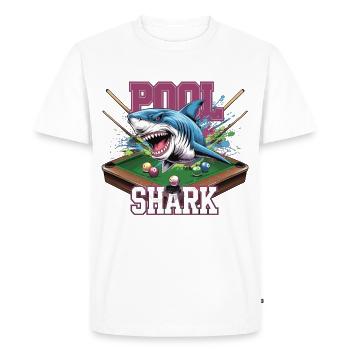 Pool Shark Chemise de joueur - T-shirt Premium bio Homme - blanc - Devant - Nico (187cm)