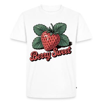 Berry Sweet – Chemise Sweet Strawberry - T-shirt Premium bio Homme - blanc - Devant - Nico (187cm)