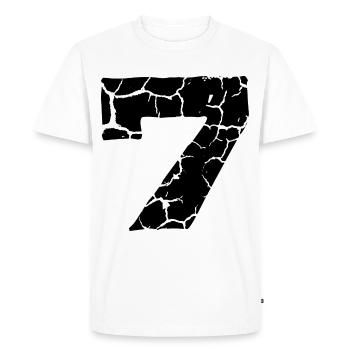 Maillot numéro 7 - T-shirt Premium bio Homme - blanc - Devant - Nico (187cm)