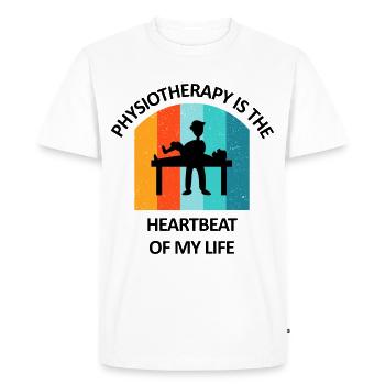 Physiotherapist Humorous Gift Saying Funny - Men's Premium Organic T-Shirt - white - Front - Nico (187cm)