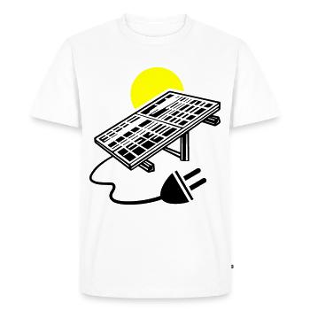 Symbole de l’installation photovoltaïque Énergie solaire - T-shirt Premium bio Homme - blanc - Devant - Nico (187cm)
