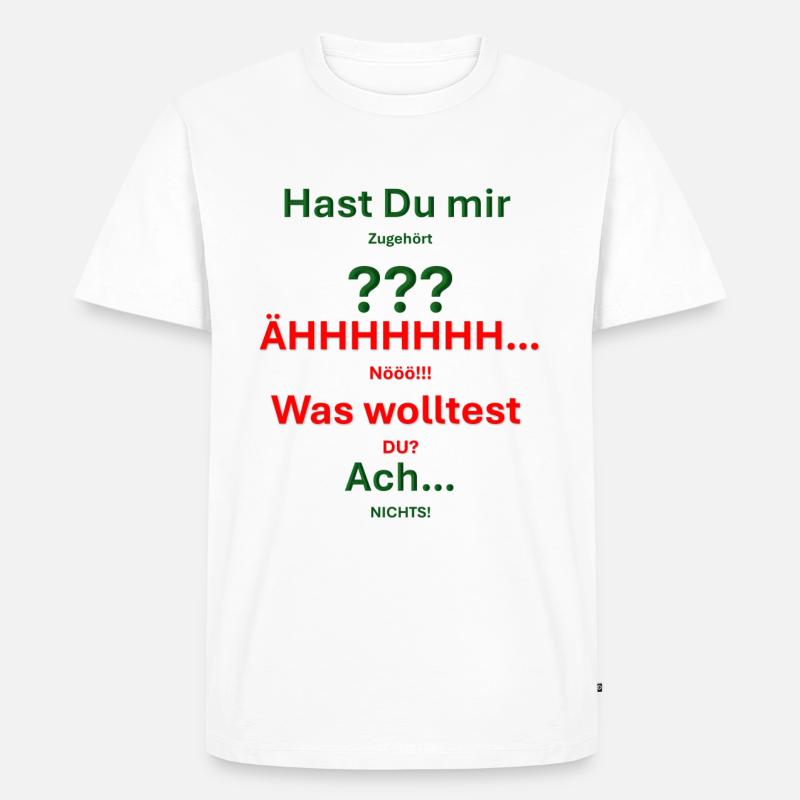 Gespräch - Männer Premium Bio T-Shirt - Weiß