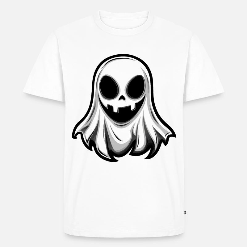 Geist Halloween Comic - Männer Premium Bio T-Shirt - Weiß