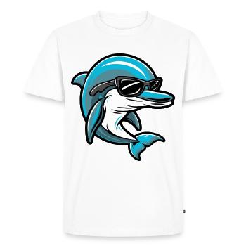 dolphin animal - Men's Premium Organic T-Shirt - white - Front - Nico (187cm)
